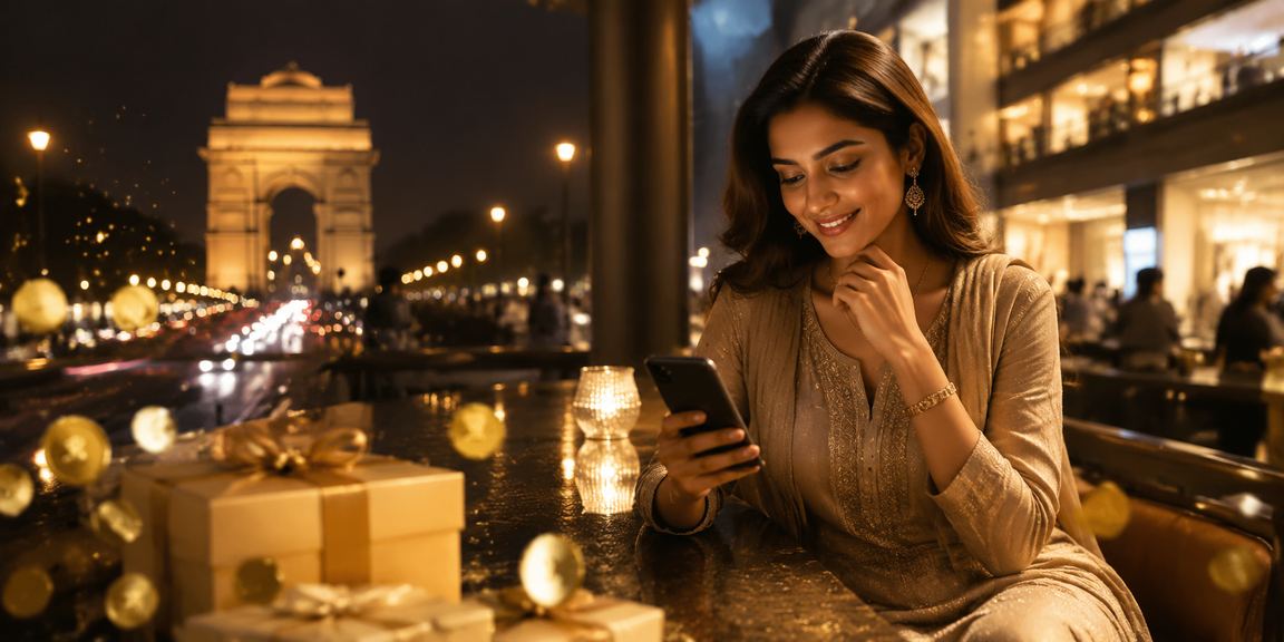 Delhi's India Gate backdrop with sports betting and VIP bonus celebrations